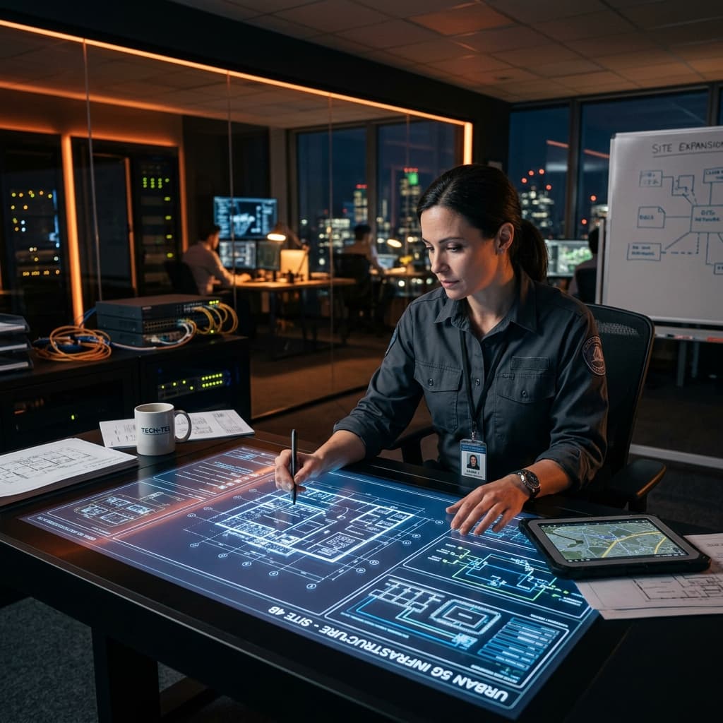 Ingeniero telecomunicaciones en obra